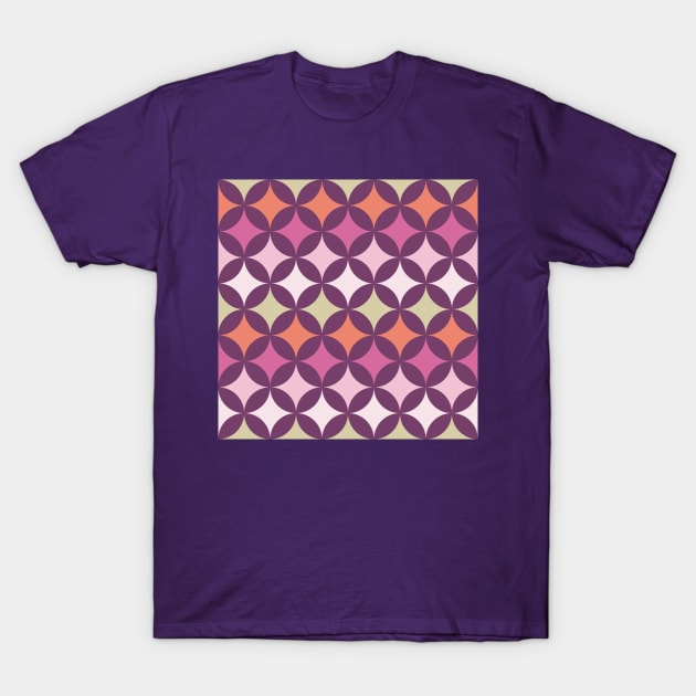 Geometric Pattern: Circle Nested: Orchid T-Shirt by Red Wolf